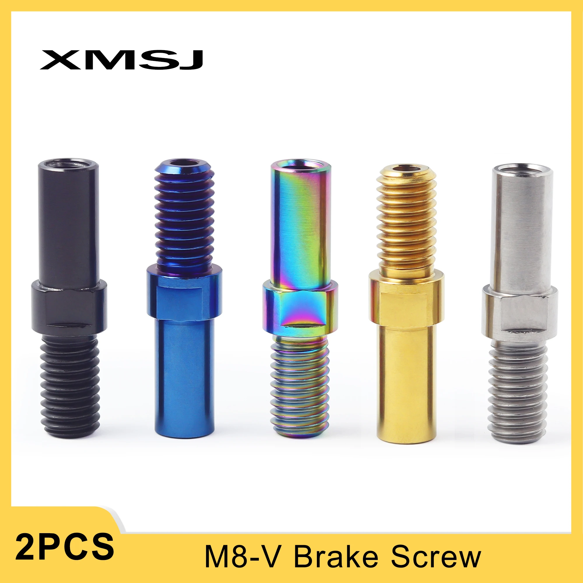 

XMSJ M8-V Brake Bracket Systems Screw Friction Wheel Brake Column Base Post Titanium Bolt Bicycle Pivot Frame Screw Bikes Part