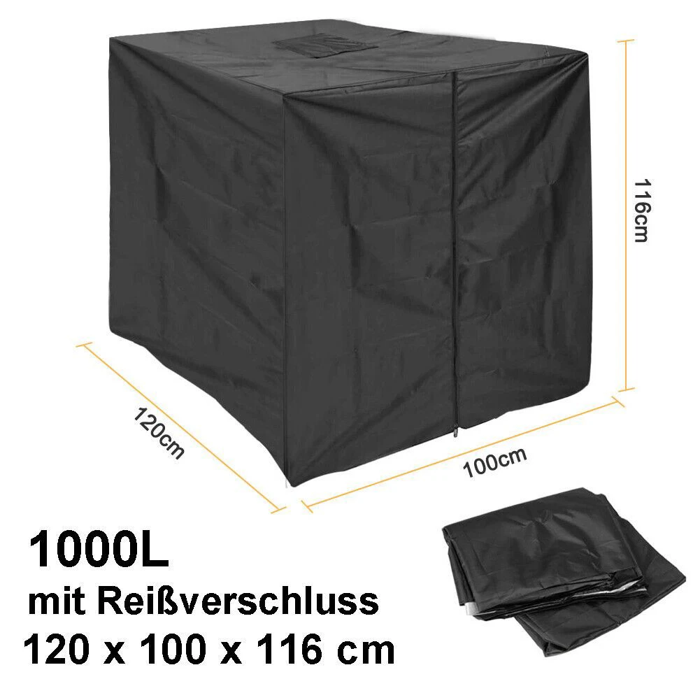 

Защитный чехол 420D из Оксфордской ткани для контейнеров IBC 120X100X116 см, черный для резервуара IBC л, в комплекте детали
