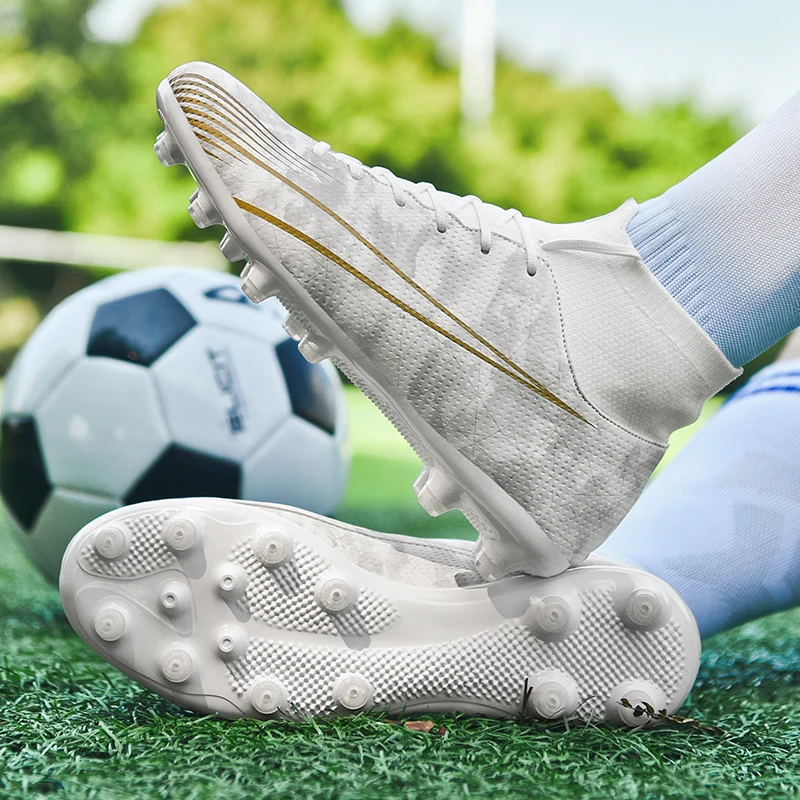 Professional Football Boots TF/FG Youth Indoor Anti-Skid Football Shoes Children's Outdoor Sports Competition Training Shoes