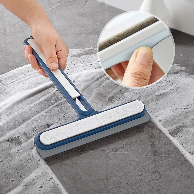 Silicone Glass Wiper Window Cleaning Brush Bathroom Mirror Cleaner with Handle Shower Squeegee Home Cleaning Tools