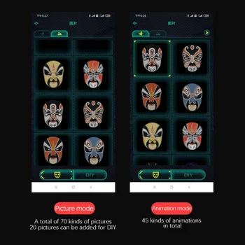 Smart LED Face Masks Programmable Bluetooth APP Control Change Face DIY Photoes for Party Display LED Light Mask for Halloween 3