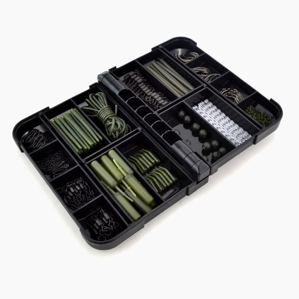 Fishing Accessories Kit 300-Piece Carp Fishing Kit - European Style Tackle  Box With Swivels, Hooks, Beads & Rigs Freshwater Fishing Gear