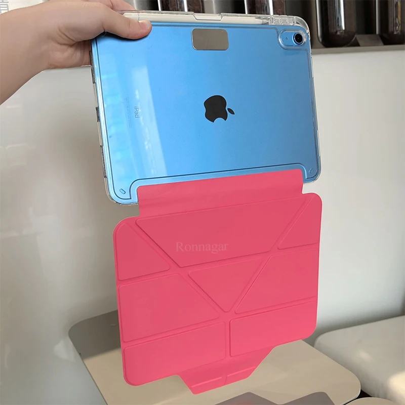 Slim  Y-Folding Case with Clear Acrylic Back and S Pen Holder