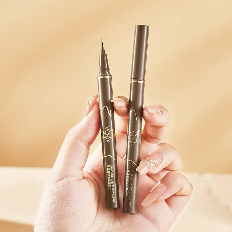 Brown Liquid Eyeliner Lasting Waterproof Sweatproof Eyeliner Lying Silkworm Pen Natural Eyes Makeup Women Beauty Cosmetics Cheap 4