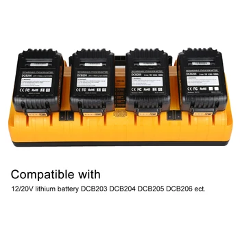 디월트 리튬 배터리용 충전기, DCB104, 12-20V, DCB206, DCB205, DCB204, DCB203, DCB201, DCB120, DCB118, DCB105, DCB102