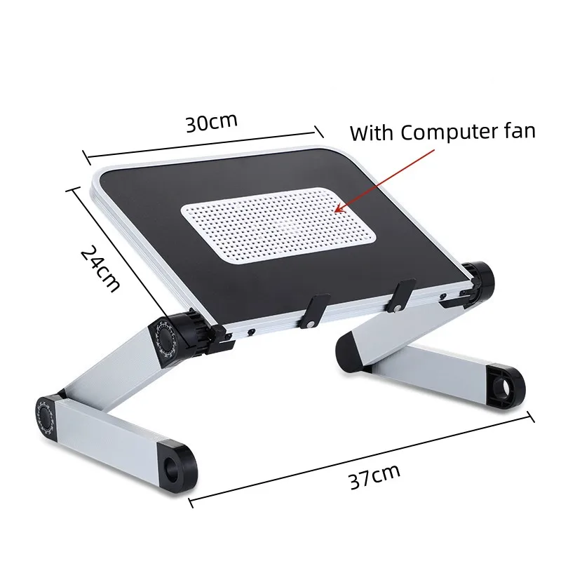 Escritorio plegable ajustable para ordenador portátil, mesa portátil para cama, Enfriador de Notebook, soporte para ventilador, mesa de ordenador multifuncional, escritorio de oficina