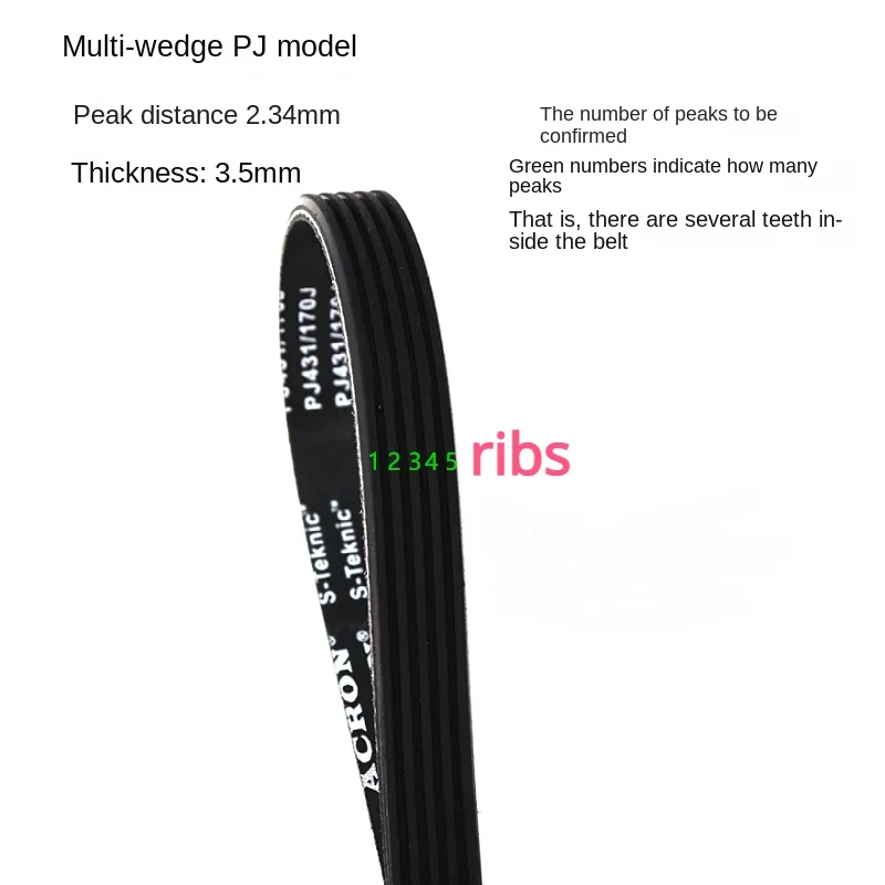 Pj Rubber Transportband Pj600 Pj602 Pj605 Pj606 Pj610 Pj615 Pj616 Pj620 Pj622 Pj625