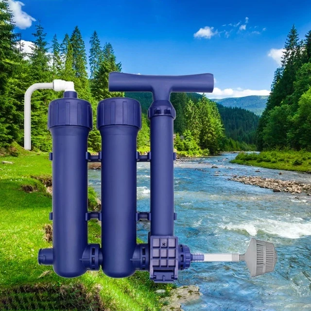 เครื่องกรองน้ำแบบพกพาใช้แรงดันมือ |   เครื่องกรองน้ำ 3 ขั้นตอน พร้อมอัตราการไหลเร็ว 1.5 ลิตร/นาที สำหรับใช้กลางแจ้ง ตั้งแคมป์ รถยนต์ เอาตัวรอด และเดินป่า 4