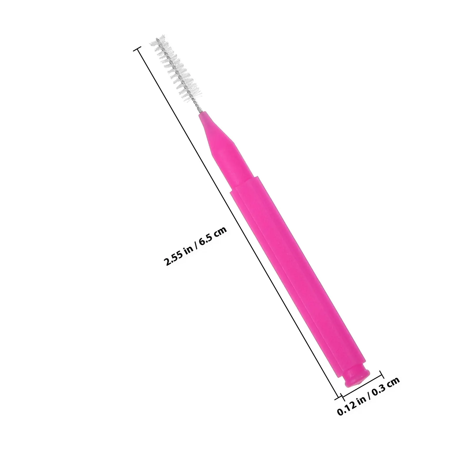 100개입 스테인리스 스틸 휴대용 치간 칫솔, 교정기용 치아 세척, 치간 잇몸 칫솔, 이쑤시개 브러쉬