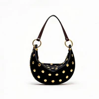 Sac de Commuter Élégant pour Femme 2026 – Sac à Main Polyvalent Tendance avec Rivets, Style Dumpling, Porté Épaule ou Croisé 1