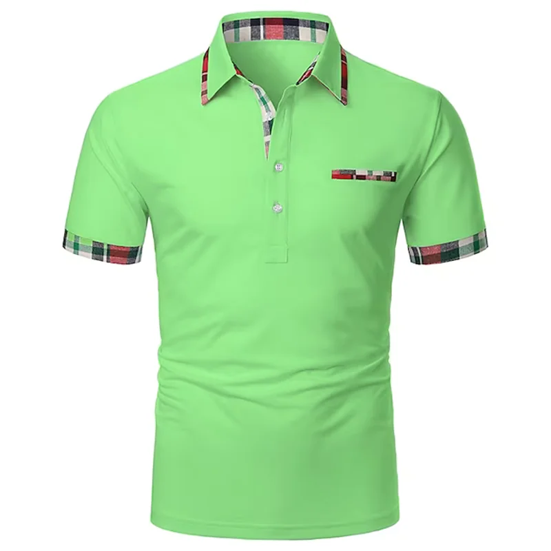 Summer New Men's Casual Short Sleeved Polo Shirt Office Simple Fashion