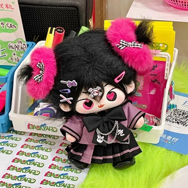 20cm baby clothes dark purple school uniform set cotton doll clothes three piece set doll doll doll changing 4