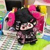 20cm baby clothes dark purple school uniform set cotton doll clothes three piece set doll doll doll changing 4