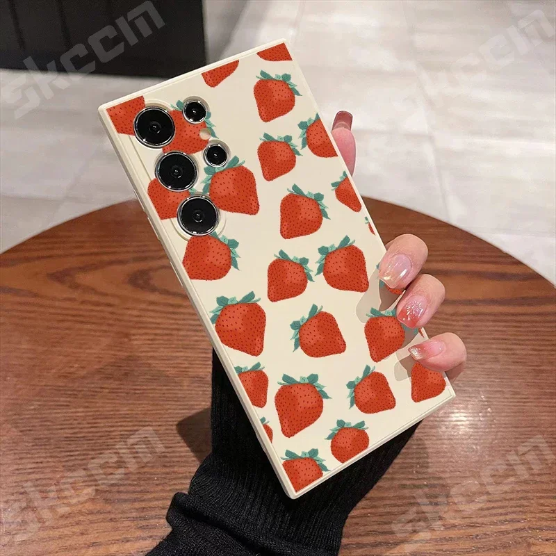 Adorable Strawberry Design Soft Phone Case Cover
