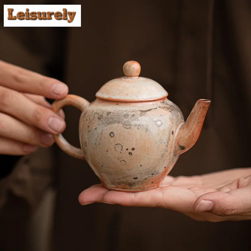 150ml Zhi Wild Burnt Teapot Antique Tea Infuser Pot Household Tea Brewing Kettle With Ball Hole Tea Items Supplies Ornaments