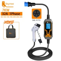 feyree Portable EV Charger Wallbox Type2 Cable 32A 7KW with CEE Plug EVSE Type1 Charging Box j1772 Adapter for Electric Vehicle - Image 3