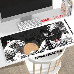 Computer Art Mouse Pad Japan The Great Wave of Kanagawa Large Gaming Mousepad Gamer XL Rubber Otaku Keyboard Pad Laptop Desk Mat