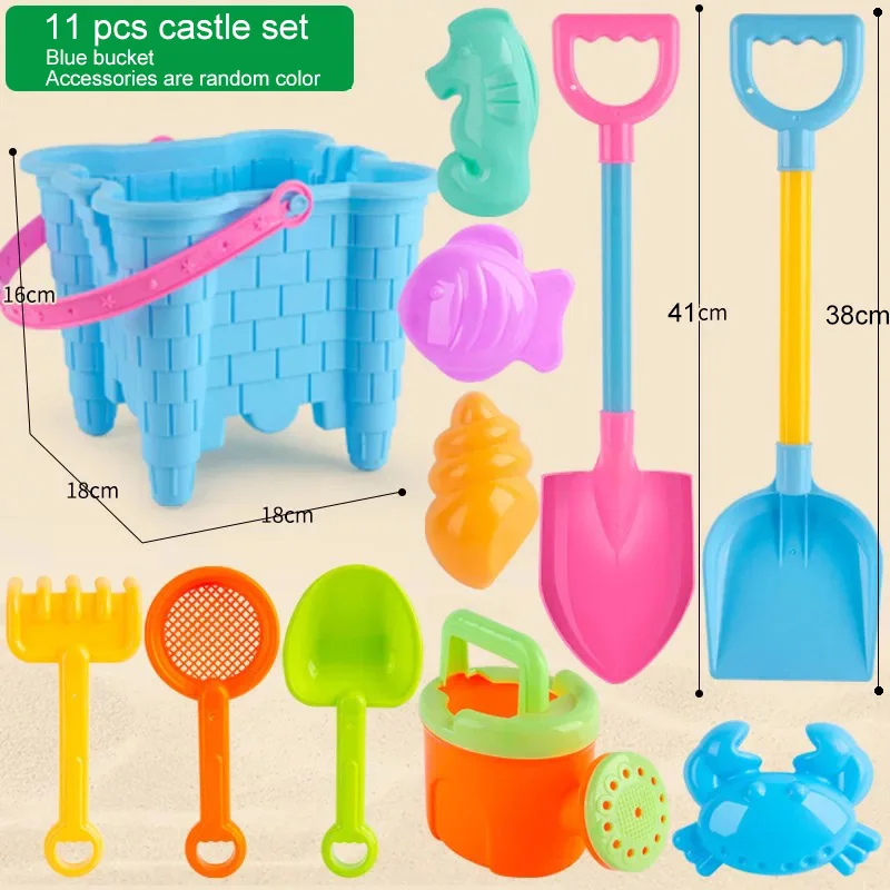 Ensemble de bac à sable en silicone pour enfants, jouet de plage d'été,  extérieur, jeux interactifs parent-enfant, modèle de château, outils de jeu  d'eau de sable