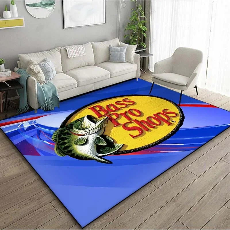 

F-Fishing B-Bass Pro Carpet Livingroom Bedroom Cloakroom Kid's Room Bedside Bathroom Anti Slip Comfortable Floor Mat Home Decor