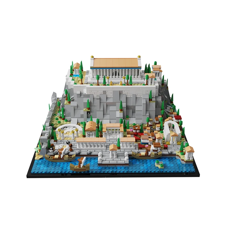 

1952pcs+ MOC Greece Acropolis of Athens Building Blocks Set Parthenons Palace Castle Tower Architecture Bricks Toy Children Gift