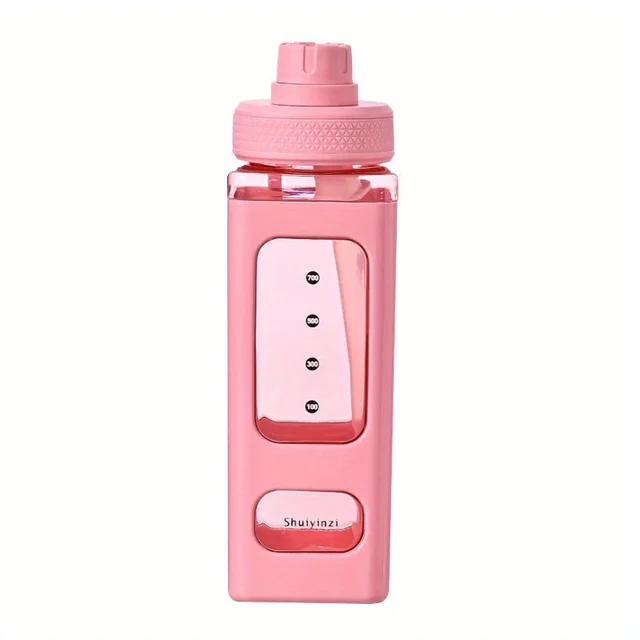 700/900ml Outdoor Water Bottle with Straw Clear Scale, Sport Plastic Portable School Drinking Bottle 4