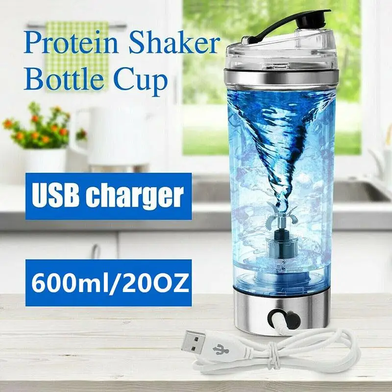 Electric Protein Shake Stirrer USB Shake Bottle Milk Coffee Blender Kettle  Sports And Fitness Charging Electric Shaker Cup - AliExpress