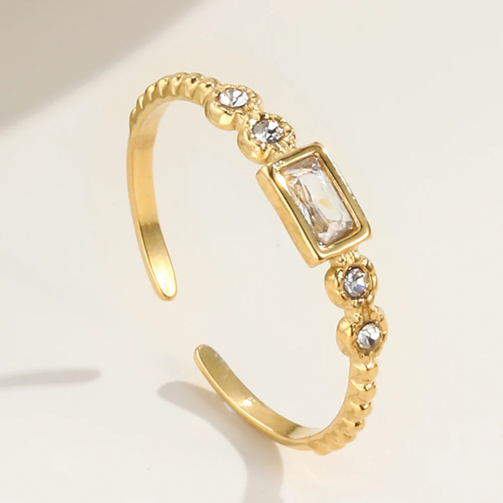 Zircon Crystal Rings Women Wedding Jewelry man signet rings
