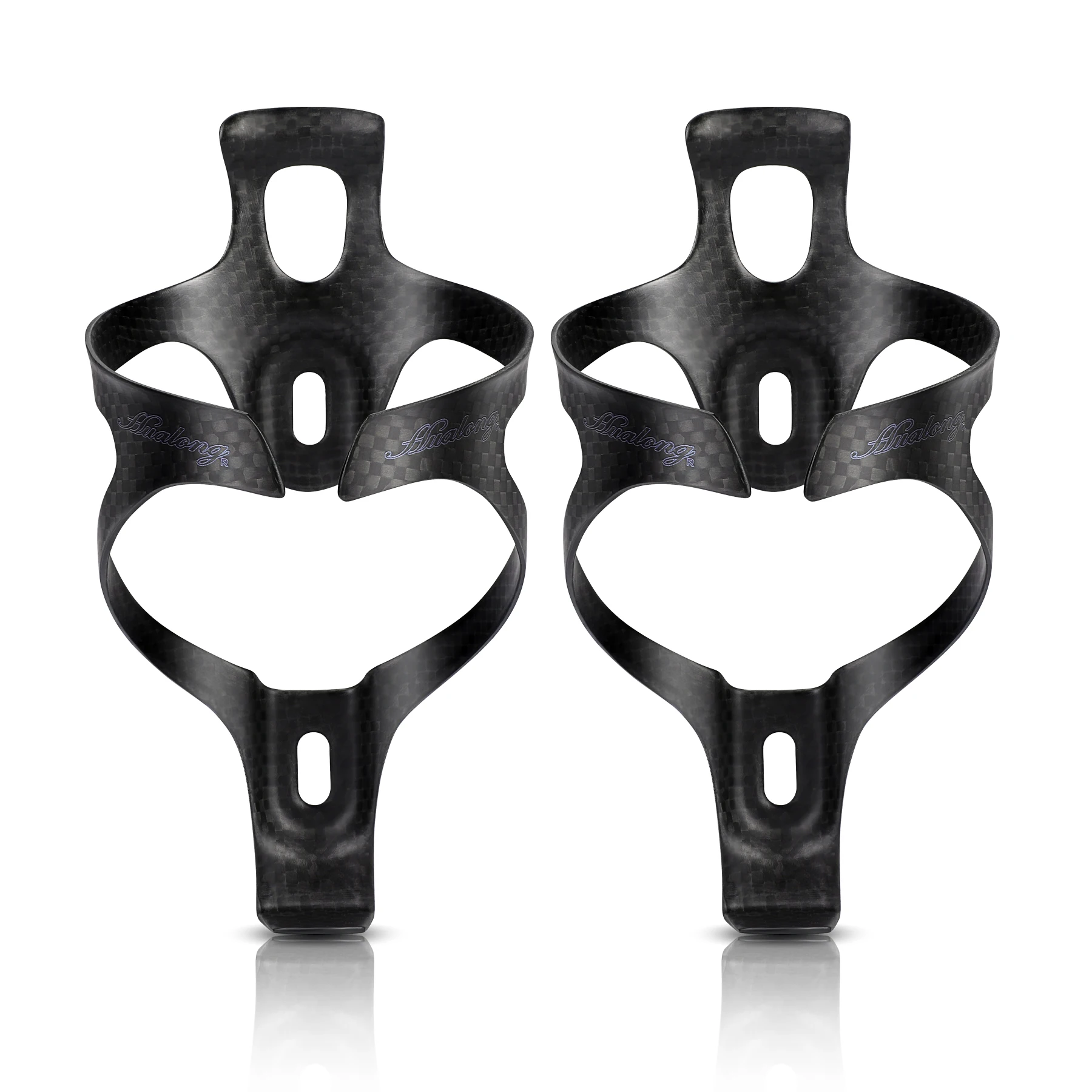 Bicycle Water Bottle Cage HUALONG Carbon Fiber Mountain Road Bike Water Bottle Holder Matte Black Weight (16&plusmn;2g)