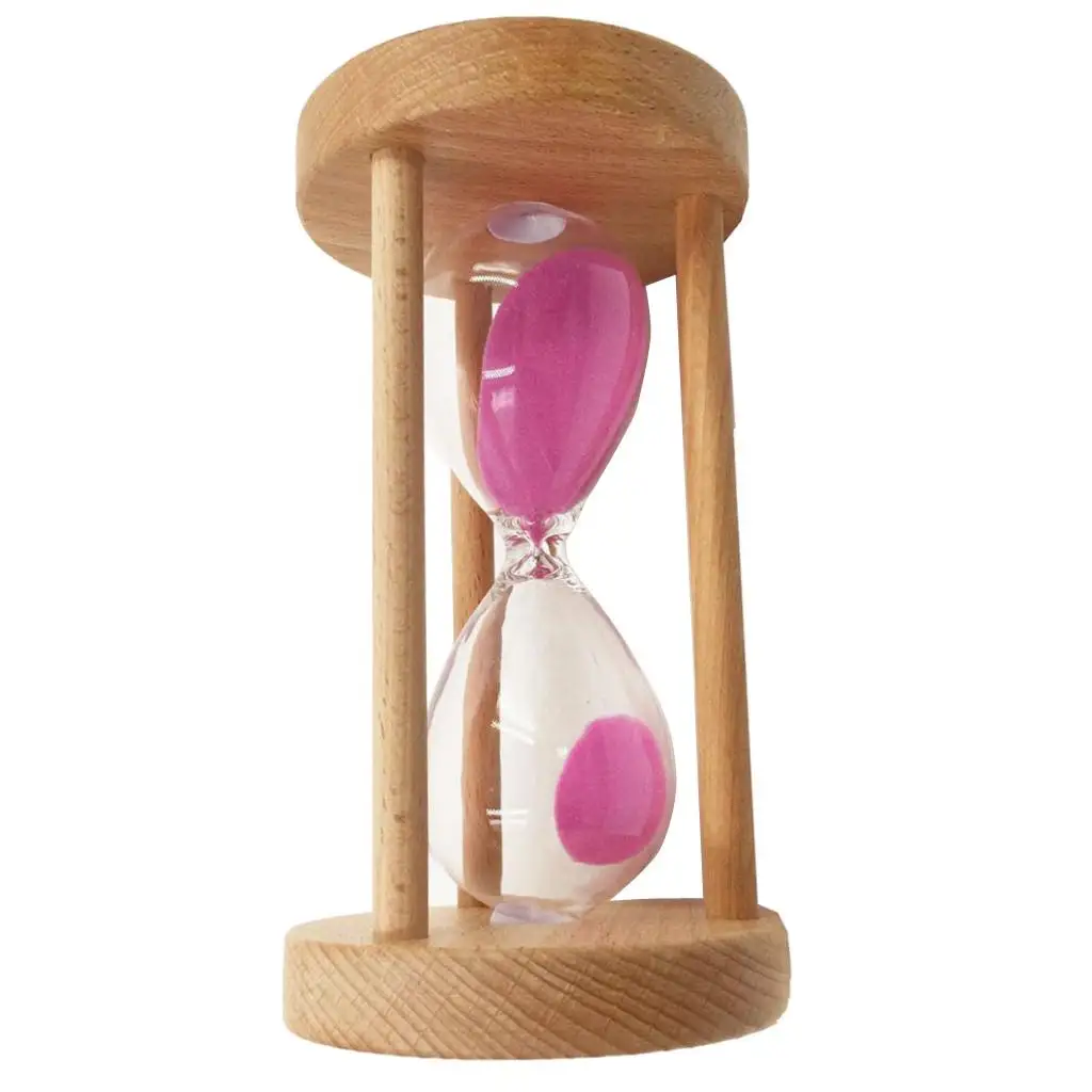 다채로운 모래가 들어있는 나무 모래시계 타이머, 아이들 시간 관리용, 가정, 주방, 게임용