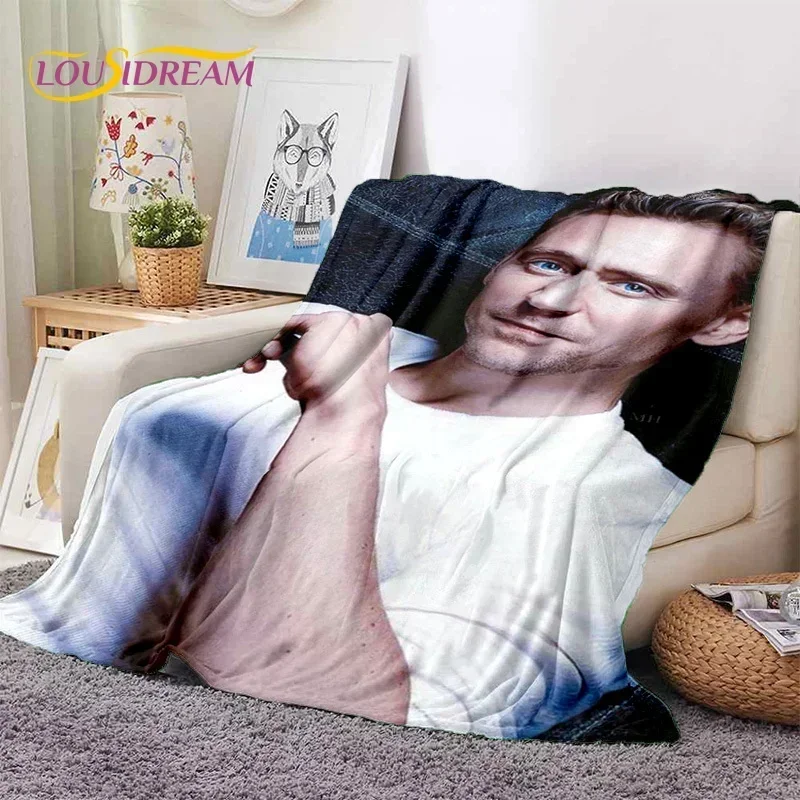 3D Tom Hiddleston Collage Actor Soft Flannel Blanket for Beds Bedroom Sofa Picnic,Throw Blanket for Outdoor Leisure Nap Gift Kid 2