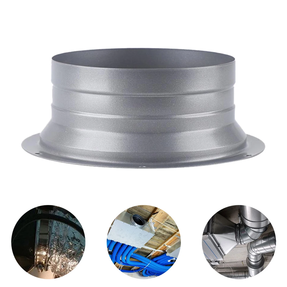 Flange Connector 75-250mm Round Pipe Air Vent Flange Seat Metal Tube Air Ventilation Hose Connector Exhaust Duct Fresh System Vent Hardware