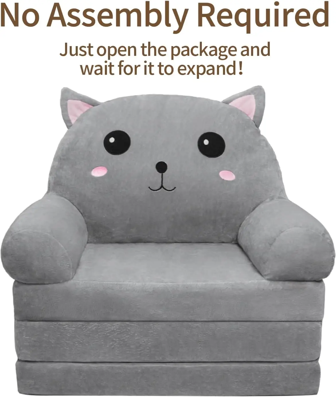 Toddler Chair Kids Sofa - Toddler Sofa Kids Couch Fold Out, 2 in 1 Flip Out Couch and Mini Sofa for Girls and Boys 5