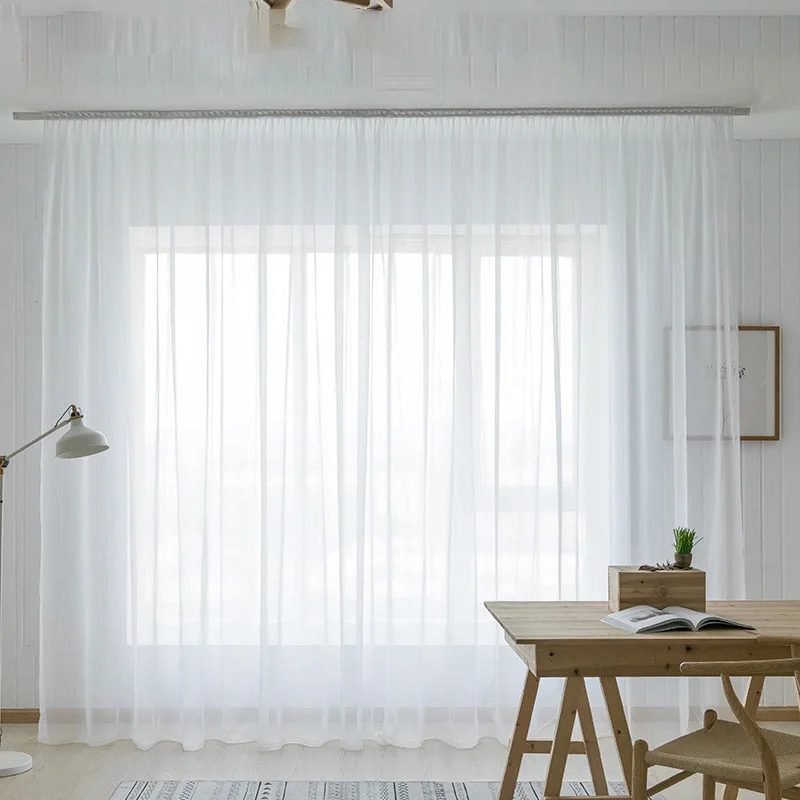 Cortinas brancas de tule para sala de estar, Luxury Window Screening, Jardim e decoração quintal, 140 cm x 12 cm, 100 cm x 20 cm, 140 cm x 230cm,
