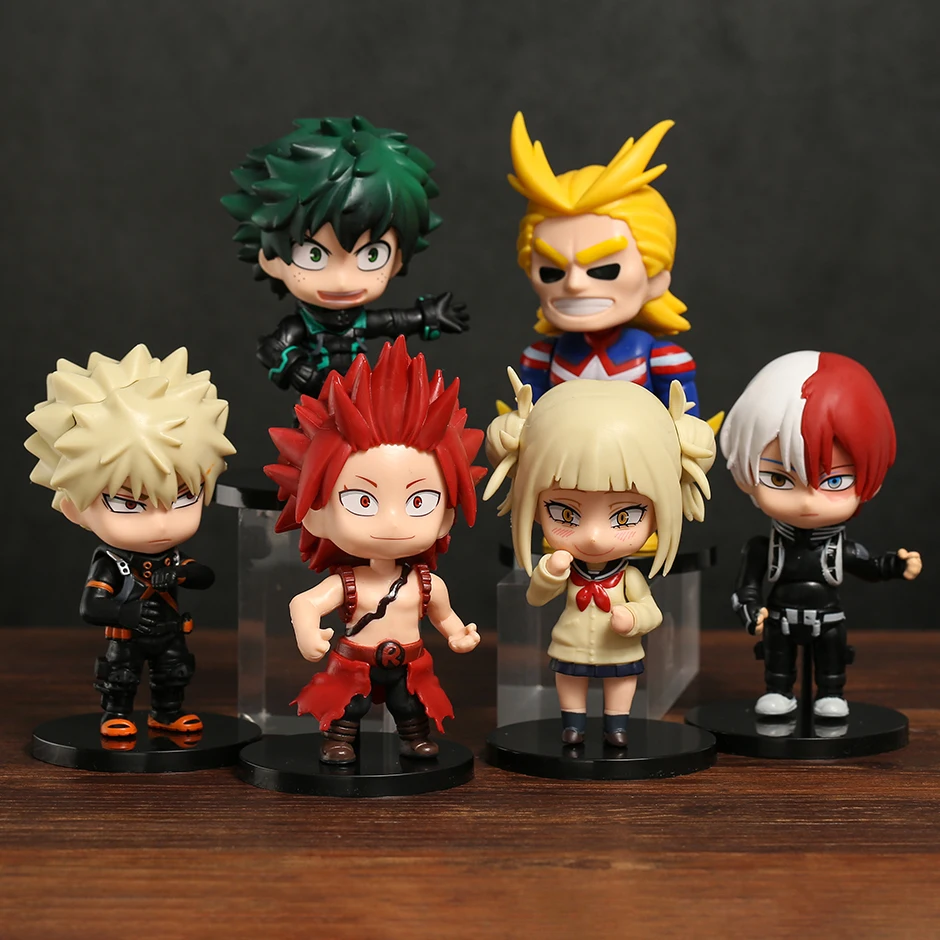

Мой герой Академия мидория Izuku Bakugou Katsuki Todoroki Shoto химико Тога все могут рисунки из ПВХ Cute игрушки модельные куклы 6 шт./компл.