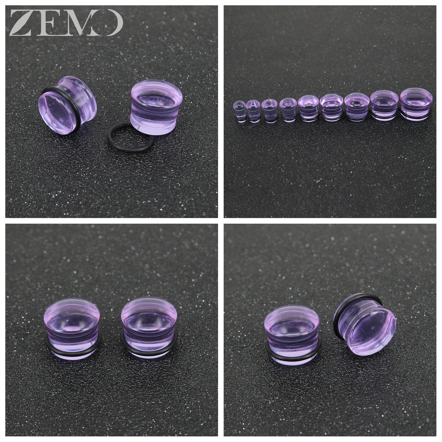 ZEMO 1 Paar Punk 5 MM-16 MM Glas Ohrstöpsel Und Tunnel Männer Frauen Klare Große Messgeräte 7 Farbe Flesh Strecher Expander Körper Piercings – Detail 11