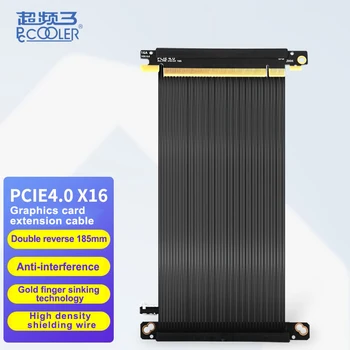 PCCOOLER PCIE 3.0 PCIE 4.0 X16 그래픽 카드 연장 케이블, 재밍 방지 GPU 라이저 케이블, i100 케이스용 익스프레스 라이저 케이블, 185mm