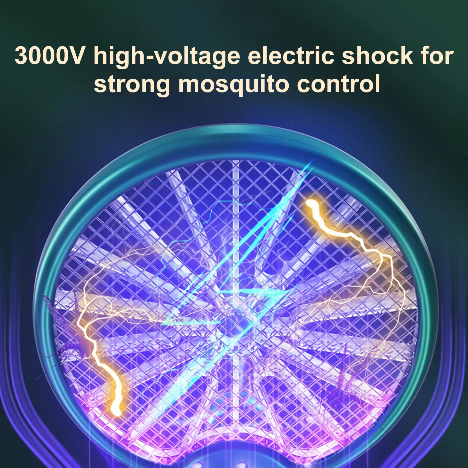 

Bug Mosquito Electric Swatter Flies Light Zapper Trap Fly Foldable Rechargeable Killer Lamp Racket