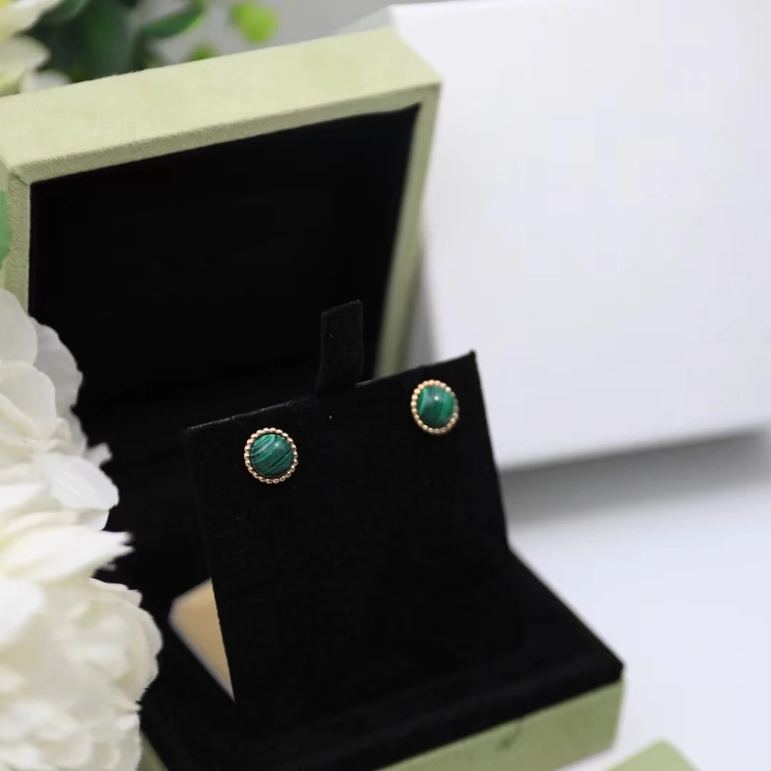 

Trendy Chinese Style Elegant Round Peacock Stone Women's Earrings Fashionable Classic Luxury Party Gifts
