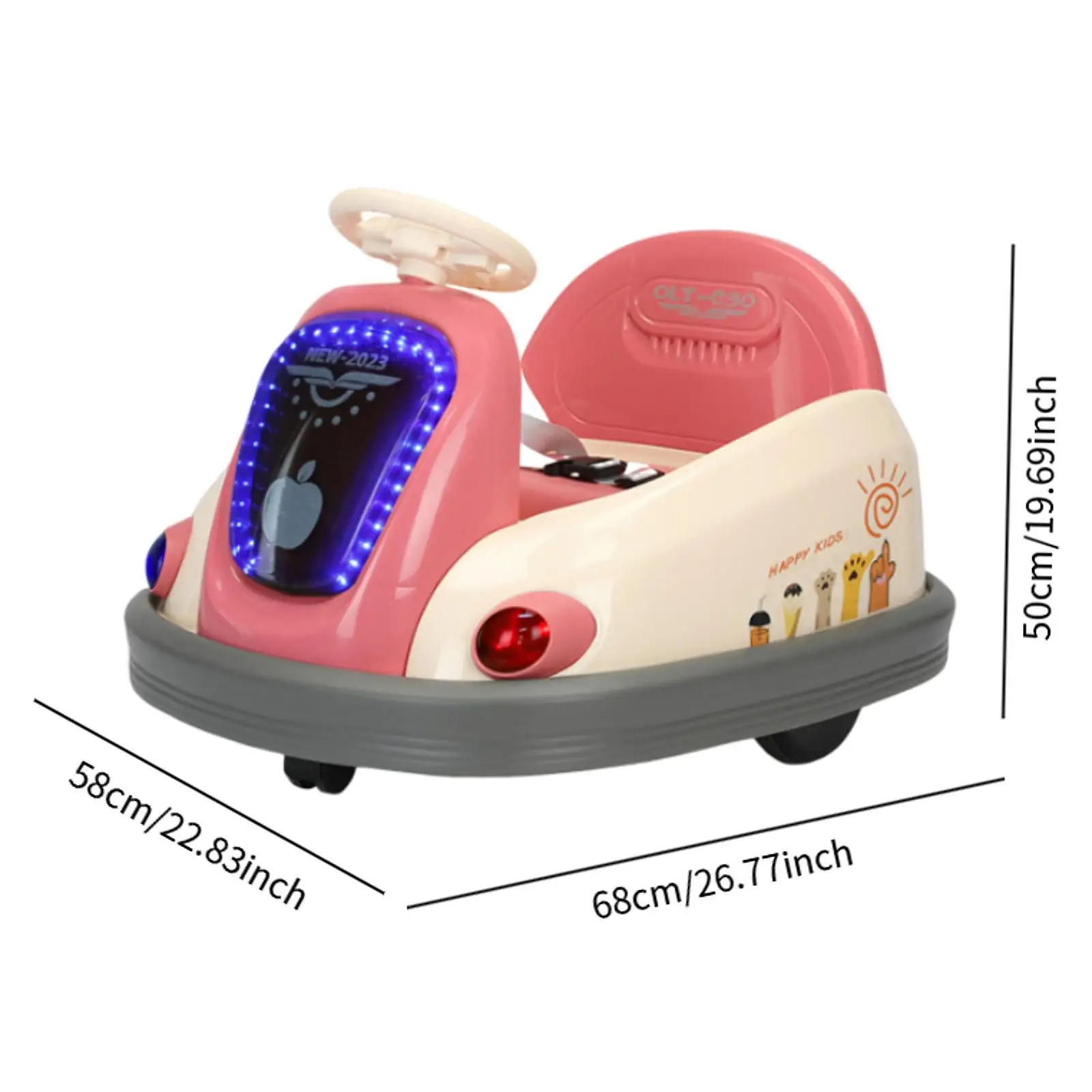 Ride on Electric Bumper Car Ages 1 2 3 4 5 Year Old Electric Vehicles with Music for Baby Children Toddlers Boys Girls Gift