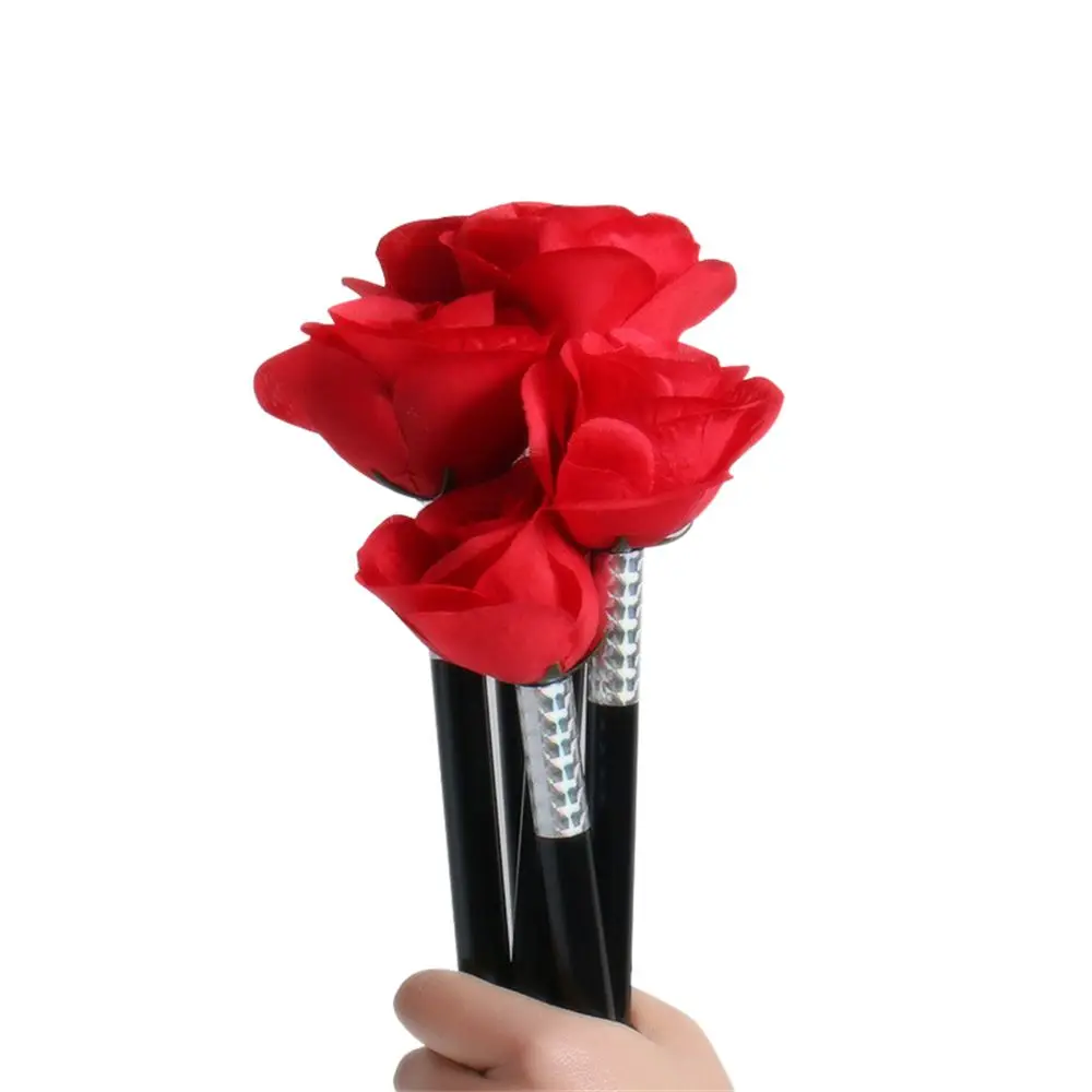 Close Up Stick To Rose Gimmicks Props Party Performance Flower Magic Tricks Wand Street Stage Rose Magic Props Beginners