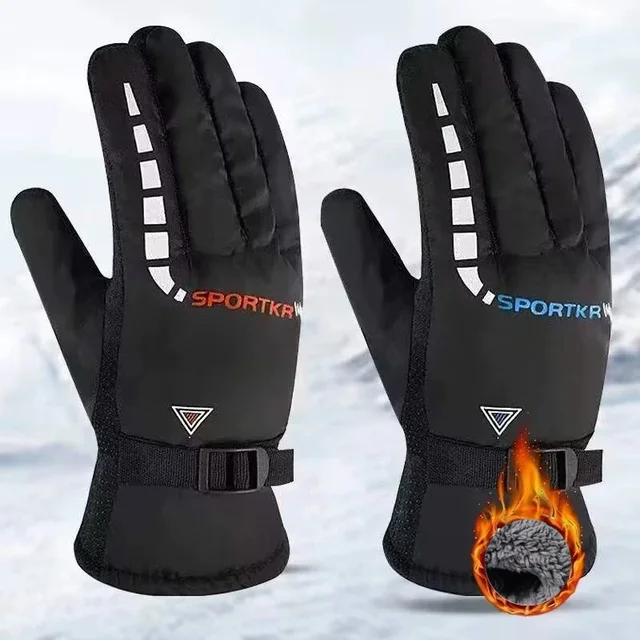 Winter Cycling Gloves Waterproof Antislip Outdoor Sports Ski Cycling Motocycle Warm Gloves Unisex Moto Equipments Accessories 2