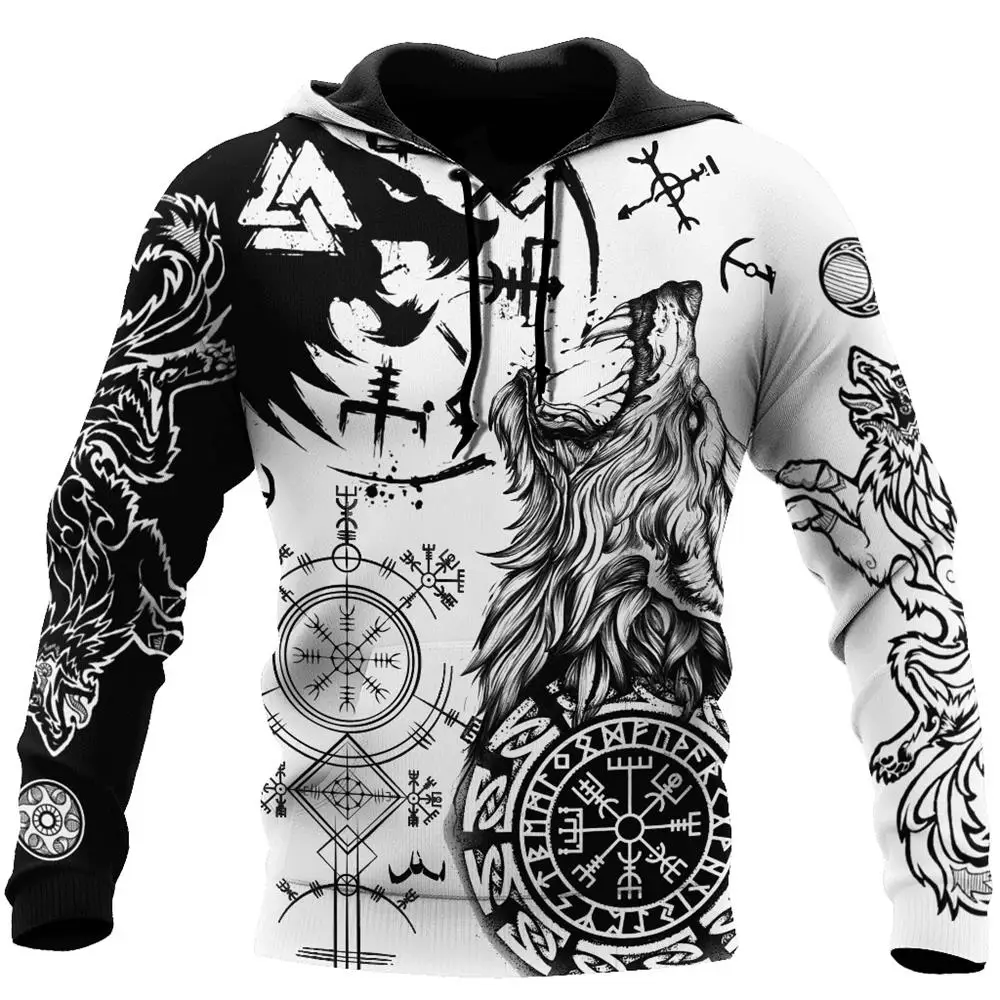 

Black and white 3D men's hoodie and sweatshirt Unisex casual autumn sportswear