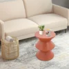 Side Table PET Round Modern Sofa Side Table, Floor Standing End Table 6