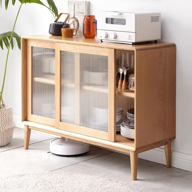 Sideboard et De Cuisine Vintage Furniture Luxury Side Board Cabinet Kitchen Auxiliary Table Wheel Mobile Coffee Bar Storage