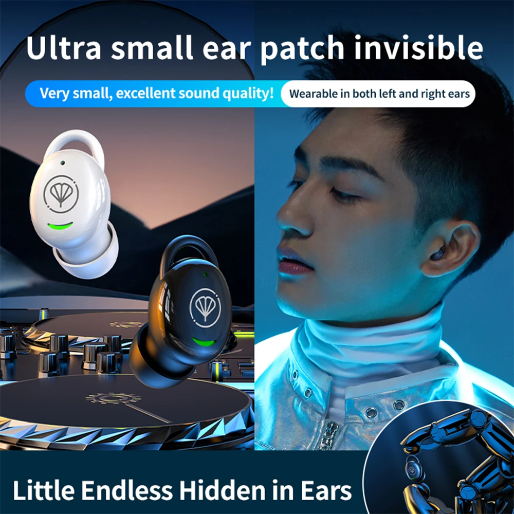 Comfortable Headphones In Ear Upgraded Stereo Wireless Bluetooth Headsets Noise Reduction for Sports Learning Music Earbuds