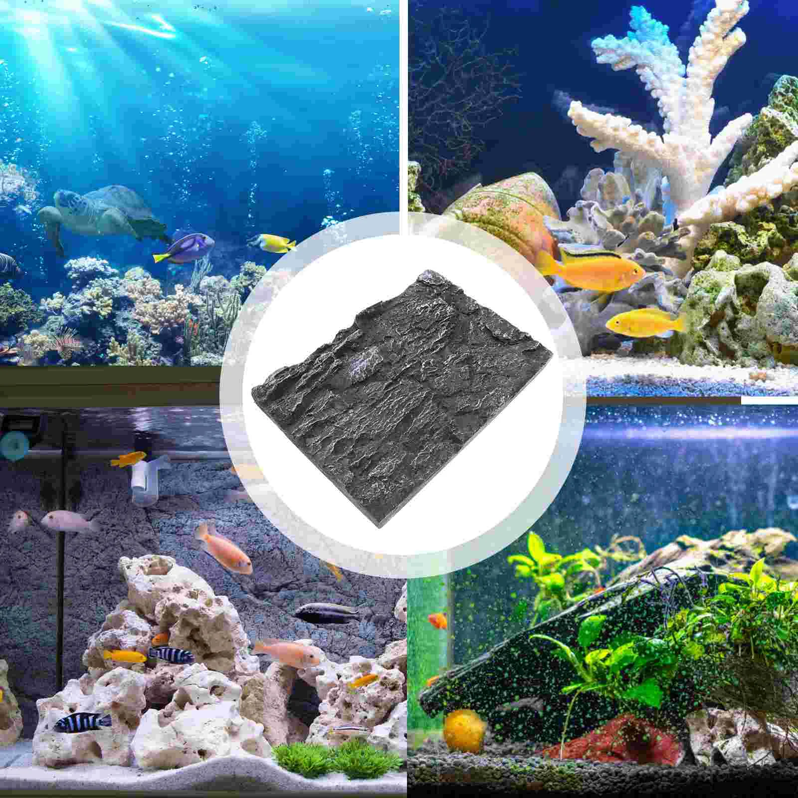 Realistic Texture Lightweight Rock Decorations Reptile Tank Habitat Board Terrarium Background Fish Tank Wallpaper Aquarium