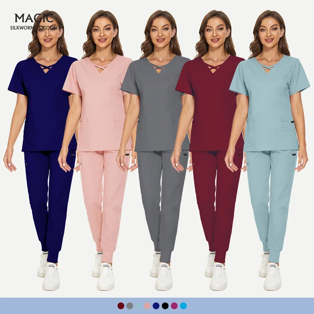 

Operating Room Doctor Work Clothes Medical Uniform Scrubs Suit Hospital Scrub Set Medical Nurse Dental Surgery Suit Pet Workwear