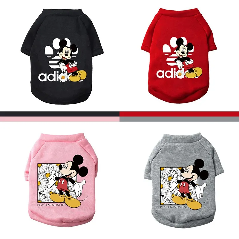 Dog Clothes Winter Dog Coat Sweater Small Medium Chihuahua Yorkshire Pet Sweater Hoodie Clothing Disney Mickey Mouse