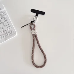 Universal Adjustable Nylon Phone Lanyard with Metal Clip and Patch - Nylon fiber (Other)