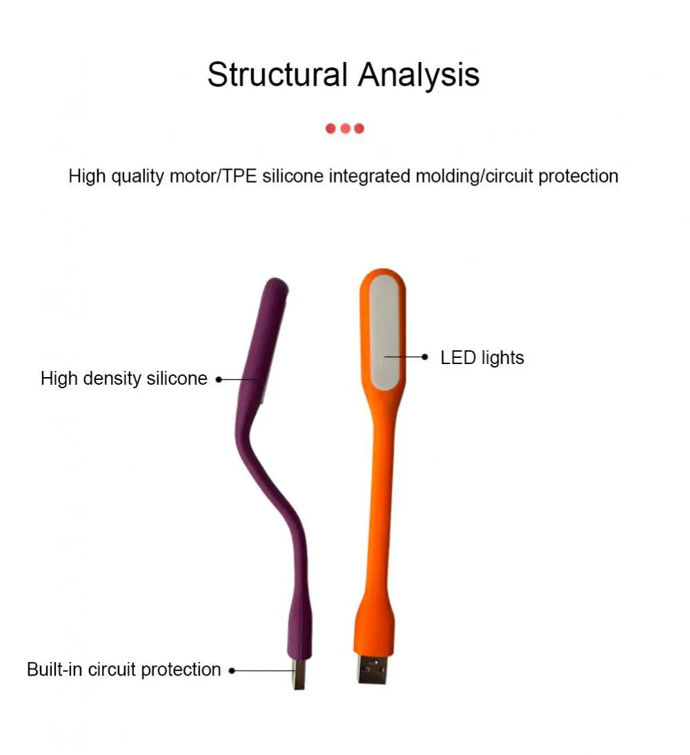 Description Picture 2 of itemUSB 5V LED Book Reading Light Lamp Mini Travel Table Lamp For Power Bank PC Notebook Laptop Flexible Bendable Night Light